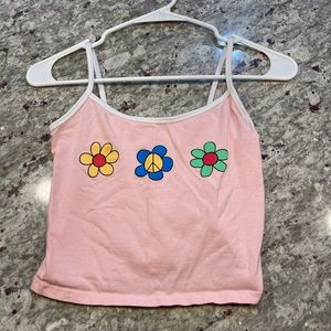 Cute Pink Floral TankTop